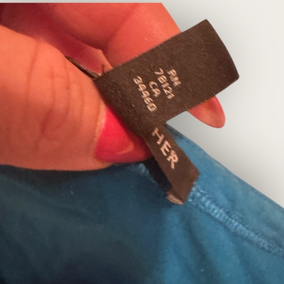 Eileen Fisher Jersey Teal Blue Scoop Neck Soft Tunic Long Blouse/dress Sz Med - Picture 14 of 15